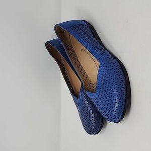 Dansko Neely Perforated Leather Blue Loafers Flats Size 7